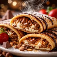 Pancakes Filled with Ricotta and Toblerone