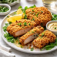 Panko Crusted Mustard Pork Cutlets
