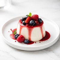 Panna Cotta with Berry Sauce