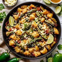 Papas Con Chiles Potatoes with Chiles and Cheese