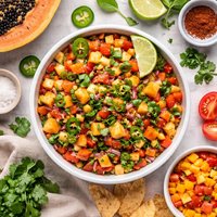 Papaya and Green Chili Salsa