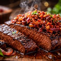 Papaya Marinated Steak Malay Onion Sambal