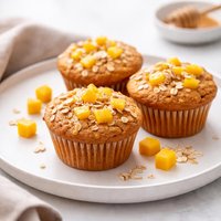 Papaya or Mango Oat Muffins