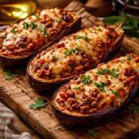 Papoutsakia Little Shoes Stuffed Eggplant Aubergine