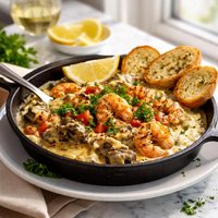 Pappadeaux Blackened Oyster and Shrimp Fondeaux