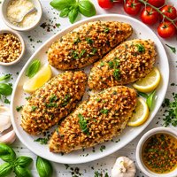 Parmesan and Pine Nut Crusted Chicken Breasts
