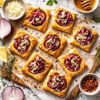 Parmesan and Red Onion Hors D Oeuvres