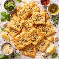 Parmesan and Sesame Crimple Crackers