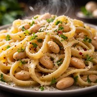 Parmesan Bean Fettuccine