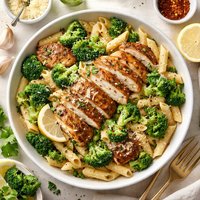 Parmesan Chicken Broccoli Pasta