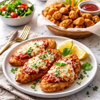 Parmesan Chicken Cutlets and Popcorn Chicken for the Kids