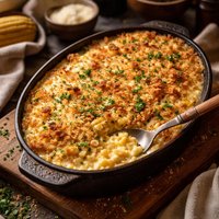 Parmesan Creamed Corn Au Gratin