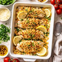 Parmesan Crumbed Fish Bake