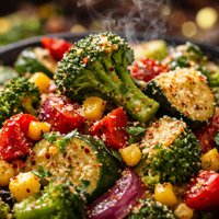Parmesan Encrusted Fiesta Veggies