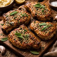 Parmesan Sage Baked Pork Chops
