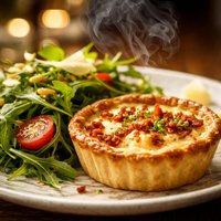 Parmesan Tart W Arugula Salad Braidwoods Restaurant Scotland