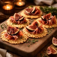 Parmesan Wafers with Prosciutto and Figs