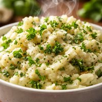 Parsley Garlic Scallion Mashed Potatoes