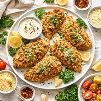 Parsley Parmesan Crumbed Chicken