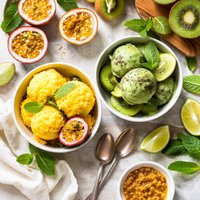 Passion Fruit and Kiwifruit Sorbet