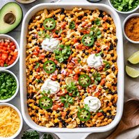 Pasta Chicken Taco Bake