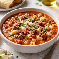Pasta E Fagioli Italian Soup with Italian Sausage