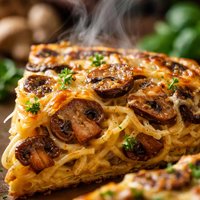 Pasta Frittata with Mushrooms