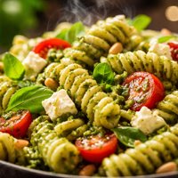 Pasta Pesto and Feta Toss