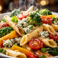 Pasta Primavera with a Gorgonzola Twist