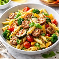 Pasta Primavera with Italian Turkey Sausage
