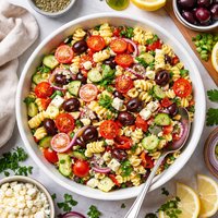 Pasta Salad Greek Style