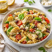 Pasta Salad with Artichokes and Lemon Vinaigrette