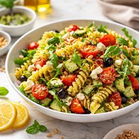 Pasta Salad with Lemon Pesto Dressing
