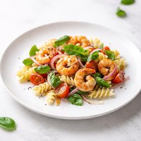 Pasta Salad with Shrimp and Basil