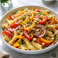 Pasta Salad with Sweet Peppers and Dill