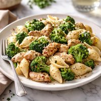 Pasta Shells with Chicken and Broccoli