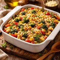 Pasta Veggie Casserole Can Be Vegan