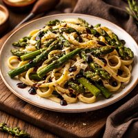 Pasta with Asparagus and Balsamic Reduction