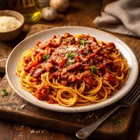 Pasta with Bacon Tomato Sauce
