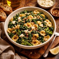 Pasta with Bitter Greens and Feta