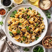 Pasta with Cauliflower Currant and Nuts