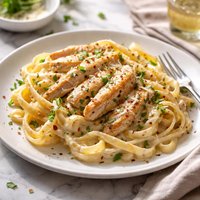 Pasta with Chicken and Pepper Cheese Sauce
