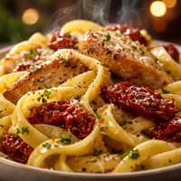 Pasta with Chicken and Sun Dried Tomatoes