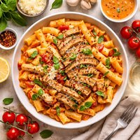 Pasta with Chicken and Vodka Sauce