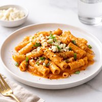 Pasta with Creamy Goat Cheese Tomato Sauce