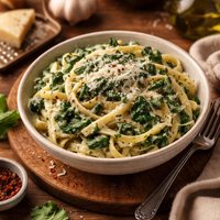 Pasta with Creamy Spinach Sauce
