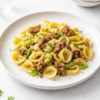 Pasta with Leeks and Sausage