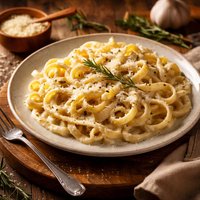 Pasta with Rosemary Cream Sauce