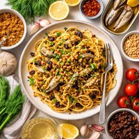 Pasta with Sardine Sauce Pasta Con Sardine Siciliano