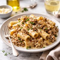 Pasta with Sausage Cream Sauce